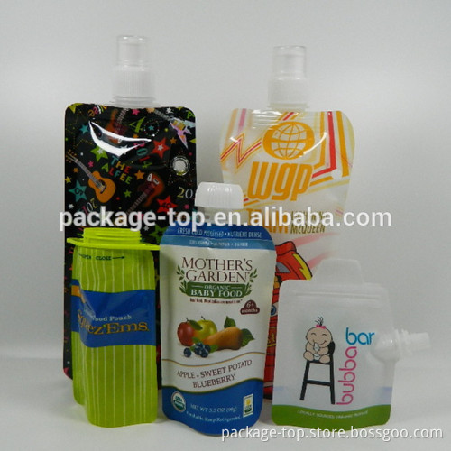 1 liter liquid laminating spout pouch plastic flask bags